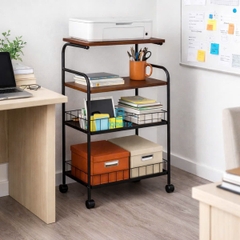 Kệ đa năng để đồ nhà bếp 1 tầng gỗ, kệ để lò vi sóng K-981
