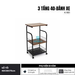Kệ đa năng để đồ nhà bếp 1 tầng gỗ, kệ để lò vi sóng K-981