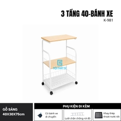 Kệ đa năng để đồ nhà bếp 1 tầng gỗ, kệ để lò vi sóng K-981