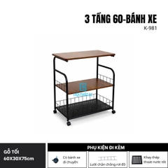 Kệ đa năng để đồ nhà bếp 1 tầng gỗ, kệ để lò vi sóng K-981