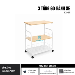 Kệ đa năng để đồ nhà bếp 1 tầng gỗ, kệ để lò vi sóng K-981