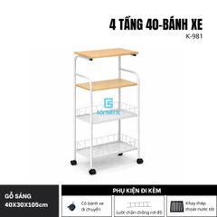 Kệ đa năng để đồ nhà bếp 1 tầng gỗ, kệ để lò vi sóng K-981