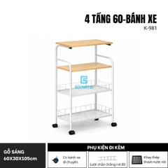 Kệ đa năng để đồ nhà bếp 1 tầng gỗ, kệ để lò vi sóng K-981