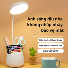 Đèn LED 4000MAh để bàn học kèm khe giữ điện thoại GD-1402