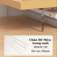 Kệ để bàn chân Mica trong kèm led RGB nhiều màu sắc