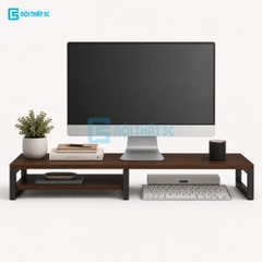 Kệ để máy tính laptop, kệ kê màn hình máy tính bằng gỗ MDF để bàn bo góc có ngăn