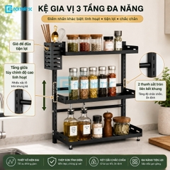 Kệ gia vị nhà bếp, kệ để hũ gia vị nhà bếp, kệ để hũ gia vị tiện dụng