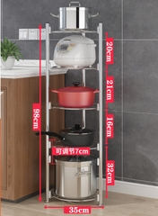 Giá để xoong nồi inox chắc chắn bền bỉ chịu lực tốt