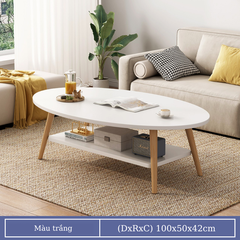 Bàn trà, bàn sofa 2 mặt ngồi cao với chân gỗ tự nhiên vô cùng chắc chắn
