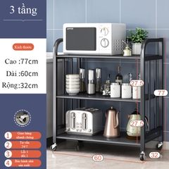 Kệ đa năng lưu trữ đồ bếp nồi niêu chén bát, lò vi sóng tiết kiệm không gian