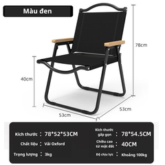 Ghế Dã Ngoại Gấp Gọn Kim Loại Cao Cấp, Ghế Mang Đi Picnic Du Lịch Xếp Gọn Chắc Chắn