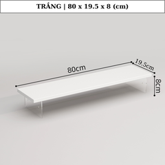 Kệ để bàn chân Mica trong kèm led RGB nhiều màu sắc