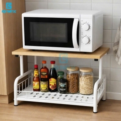 Kệ đa năng, kệ lò vi sóng khung thép, mặt gỗ K-983