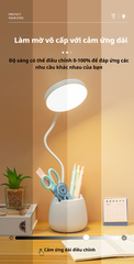 Đèn LED 4000MAh để bàn học kèm khe giữ điện thoại GD-1402