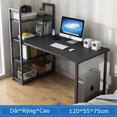 Bàn làm việc, bàn có kệ sách cao thiết kế hiện đại H-table