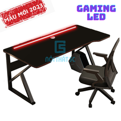 Bàn Gaming led 16 triệu màu điều chỉnh bằng điện thoại thông minh, bàn có đèn led nhảy theo nhạc có thanh chịu lực ở giữa mặt bàn