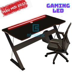 Bàn Gaming led 16 triệu màu điều chỉnh bằng điện thoại thông minh, bàn có đèn led nhảy theo nhạc có thanh chịu lực ở giữa mặt bàn