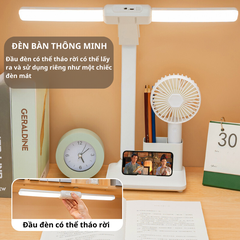 Đèn bàn LED 2 đầu đèn kẹp 3 màu GD-1404