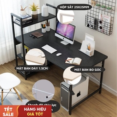 Bàn làm việc, bàn có kệ sách cao thiết kế hiện đại H-table