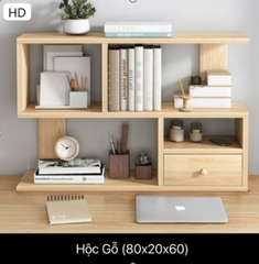 Kệ sách để bàn làm việc chất liệu gỗ cao cấp chia ô GS-367