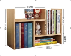 Kệ sách gỗ để bàn lắp ghép mini màu gỗ sáng GS-351 sâu 17cm