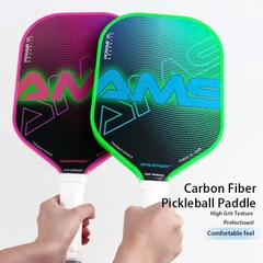 Vợt Pickleball AMA SPORT Power XL, Bề Mặt Sợi Carbon Độ Nhám Cao, Dành Cho Người Mới & Chơi Chuyên Nghiệp