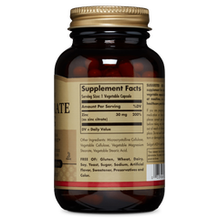 Solgar® Zinc Citrate 30 mg 100 tablets