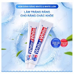 Kem Đánh Răng White & White Lion Nhật Bản 150g Làm Trắng Răng Và Mang Lại Hơi Thở Thơm Mát