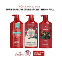 Dầu Gội Xả 2in1 Old Spice Thick & Full - Cho Mái Tóc Trông Dày Hơn 80% (650ml)
