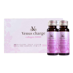 Nước uống Collagen Venus Charge 20,000mg Chống Lão Hóa Mờ Nhăn Sạm Nhật Bản (Hộp 10 chai x 50ml)