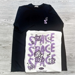 MS010 Áo Thun Unisex Nam Nữ, Áo Thun Form Rộng Thời Trang In Hình SPACE Dễ Thương Freesize