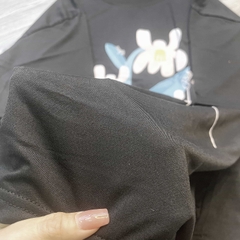 MS015 Áo Thun Unisex Nam Nữ, Áo Thun Form Rộng Thời Trang In Hình Hoa Tím Dễ Thương Freesize