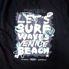 MS021 Áo Thun Unisex Nam Nữ, Áo Thun Form Rộng Thời Trang In Chữ LET'S SURF Dễ Thương Freesize