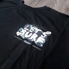 MS021 Áo Thun Unisex Nam Nữ, Áo Thun Form Rộng Thời Trang In Chữ LET'S SURF Dễ Thương Freesize