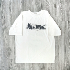 MS006 Áo Thun Unisex Nam Nữ, Áo Thun Form Rộng Thời Trang In Chữ DON'T STOP Dễ Thương Freesize