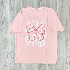 MS025 Áo Thun Unisex Nam Nữ, Áo Thun Form Rộng Thời Trang In Hình NƠ Dễ Thương Freesize