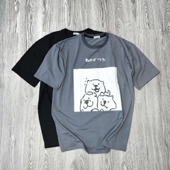 MS007 - MS014 Áo Thun Unisex Nam Nữ, Áo Thun Form Rộng Thời Trang In Hình Dễ Thương Freesize