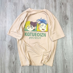 MS012 Áo Thun Unisex Nam Nữ, Áo Thun Form Rộng Thời Trang In Chữ Dễ Thương Freesize