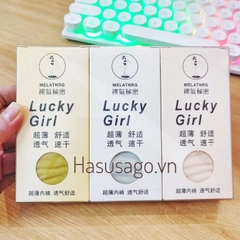 [Mã S17] Hộp 3 Quần Lót Nữ Lucky Girl Lụa Cao Cấp Tàng Hình Cạp Cao Mỏng Nhẹ Thoáng Mát (GIAO MÀU NGẪU NHIÊN)