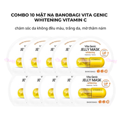 Combo 10 mặt nạ Banobagi Vita Genic Whitening Vitamin C chăm sóc da không đều màu, trắng da, mờ thâm nám