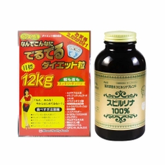 Combo sức khỏe Tảo xoắn Spirulina Japan Algae và viên giảm cân 12kg Minami 75 gói
