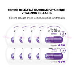 Combo 10 mặt nạ Banobagi Vita Genic Vitalizing Collagen bổ sung collagen chống lão hóa, săn chắc, làm trắng da