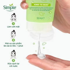 Sữa Rửa Mặt Dạng Gel Simple Dành Cho Da Nhạy Cảm Kind To Skin Refreshing Facial Wash Gel 150ml