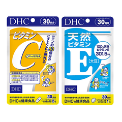 Combo Viên Uống DHC Trắng Hồng Và Mịn Màng 30 Ngày (VitaminE & VitaminC)