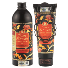 Combo Sữa Tắm Hương Nước Hoa Cao Cấp Tesori d'Oriente Hoa Trà Nhật Bản (Chai 500ml - Tuýp 250ml)