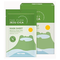 [Chính Hãng] Mặt Nạ Rau Má THE PURE JEJU CICA PRETTYSKIN Hàn Quốc Cấp Ẩm, Dưỡng Trắng & Se Khít Lỗ Chân Lông 25ml