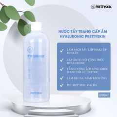 [Chính Hãng] Nước Tẩy Trang Rau Má HYALURONIC PRETTYSKIN Hàn Quốc Cấp Ẩm Chuyên Sâu & Giảm Mụn Hiệu Quả 600ml