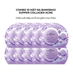 Combo 10 mặt nạ Banobagi Supper Collagen Acne chiết xuất diếp cá hỗ trợ giảm mụn thâm