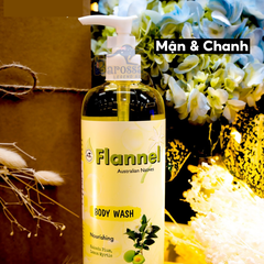 Sữa tắm trái cây hương nước hoa tinh tế Flannel dưỡng da trắng sáng, mềm mại 500ml