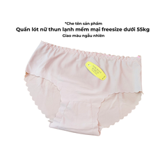 [Mã S06] Quần lót nữ thun lạnh mềm mại viền lượn sóng freesize dưới 55kg (Giao màu ngẫu nhiên)